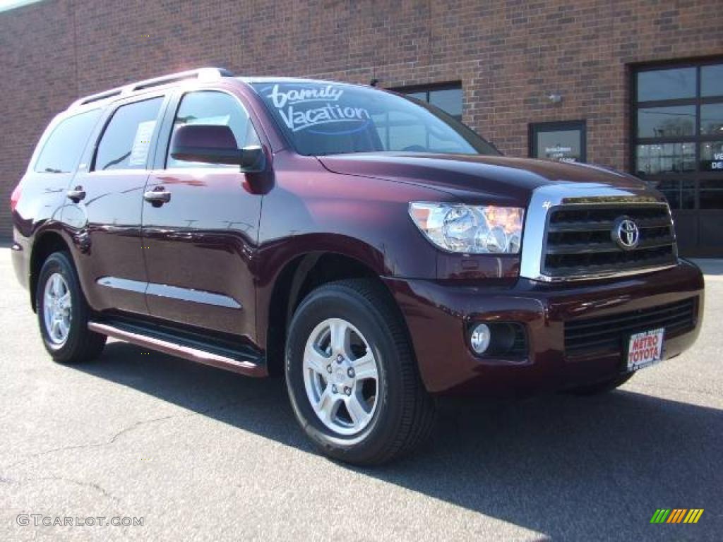 2008 Sequoia SR5 4WD - Cassis Red Pearl / Sand Beige photo #1