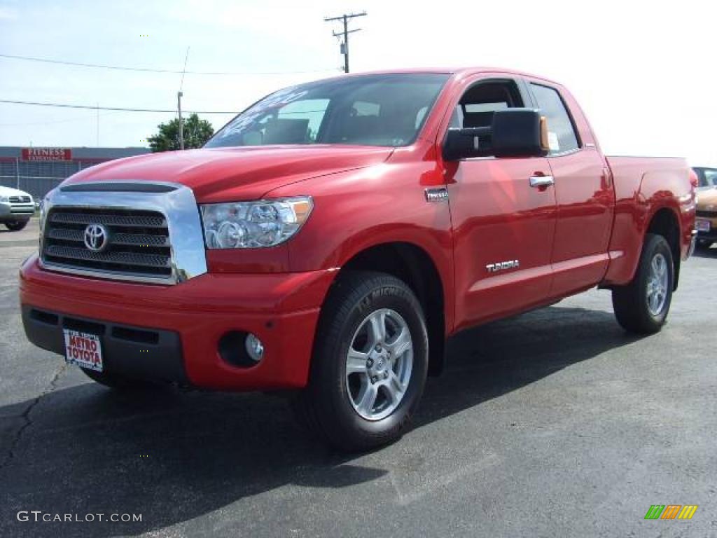 2008 Tundra Limited Double Cab 4x4 - Radiant Red / Graphite Gray photo #1