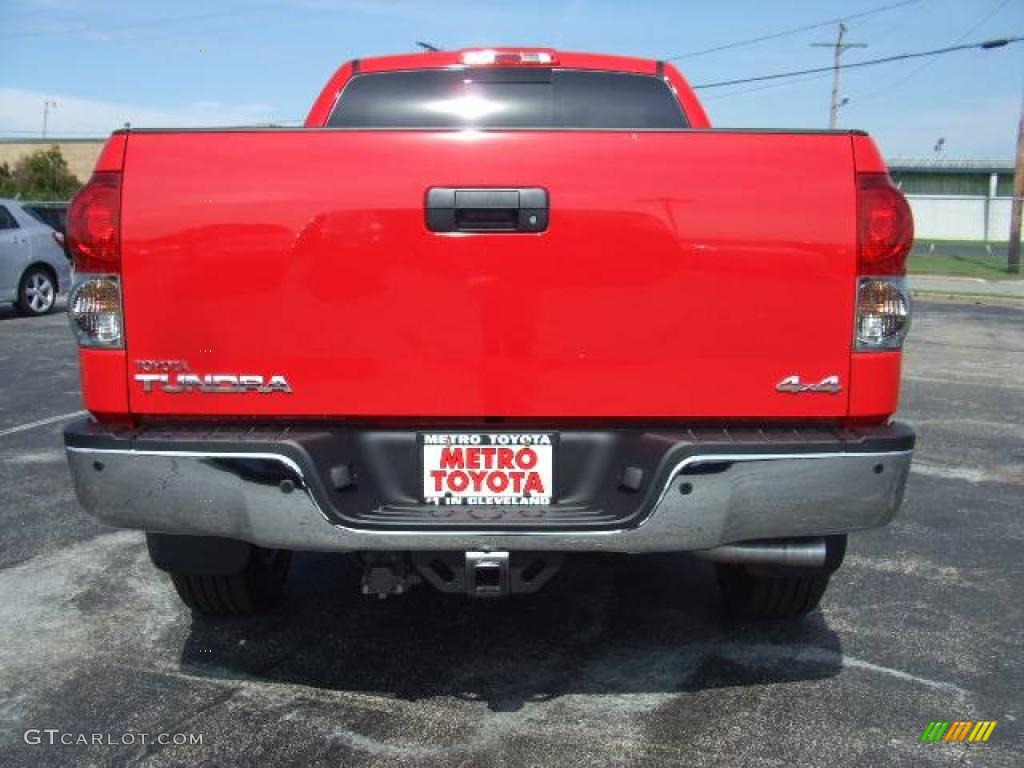 2008 Tundra Limited Double Cab 4x4 - Radiant Red / Graphite Gray photo #4