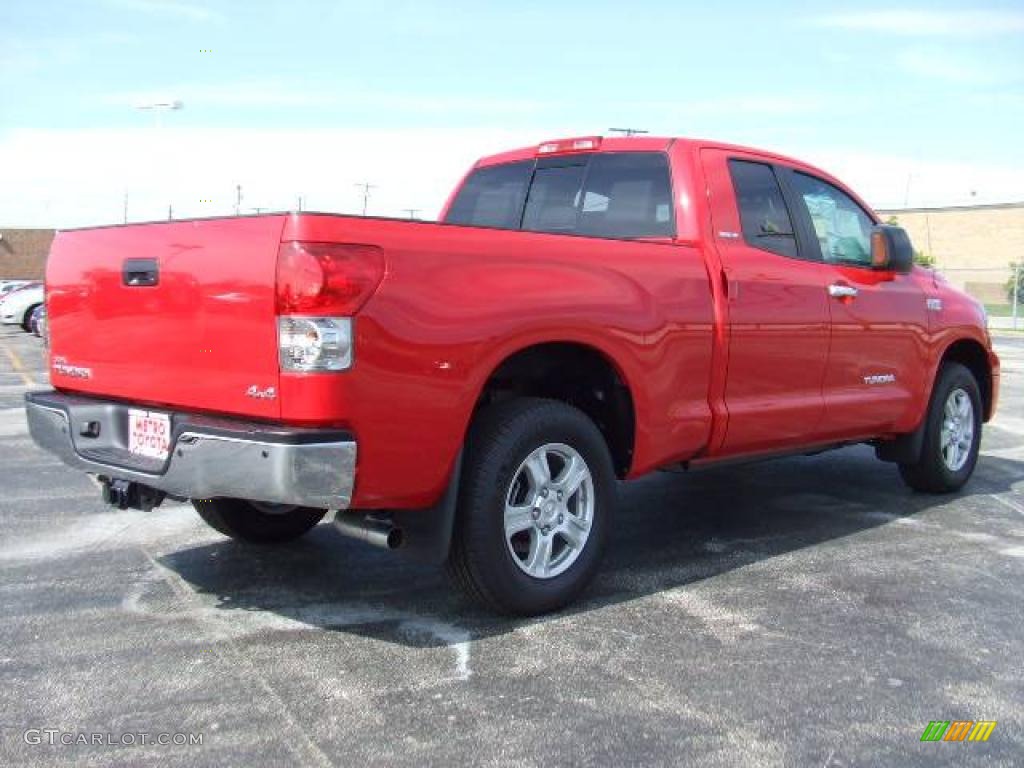 2008 Tundra Limited Double Cab 4x4 - Radiant Red / Graphite Gray photo #5