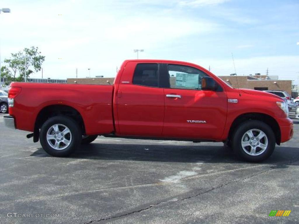 2008 Tundra Limited Double Cab 4x4 - Radiant Red / Graphite Gray photo #6