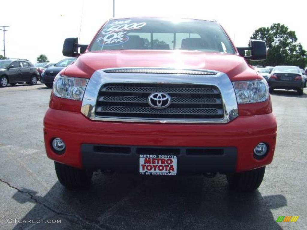 2008 Tundra Limited Double Cab 4x4 - Radiant Red / Graphite Gray photo #8