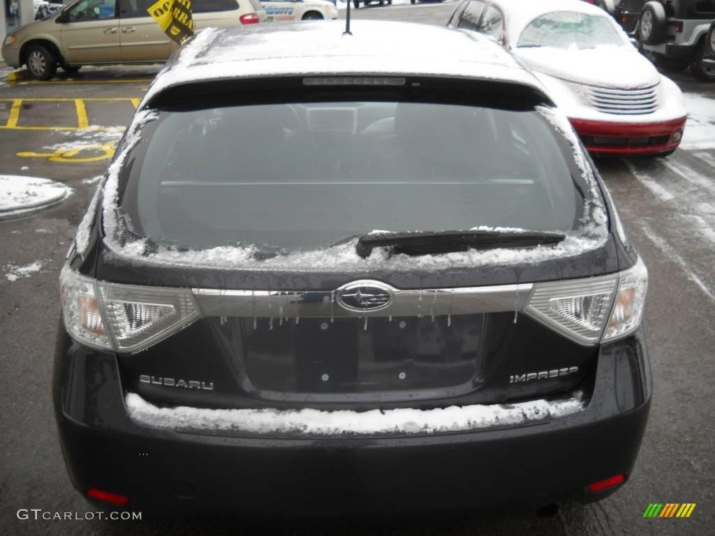 2009 Impreza 2.5i Wagon - Dark Gray Metallic / Carbon Black photo #3
