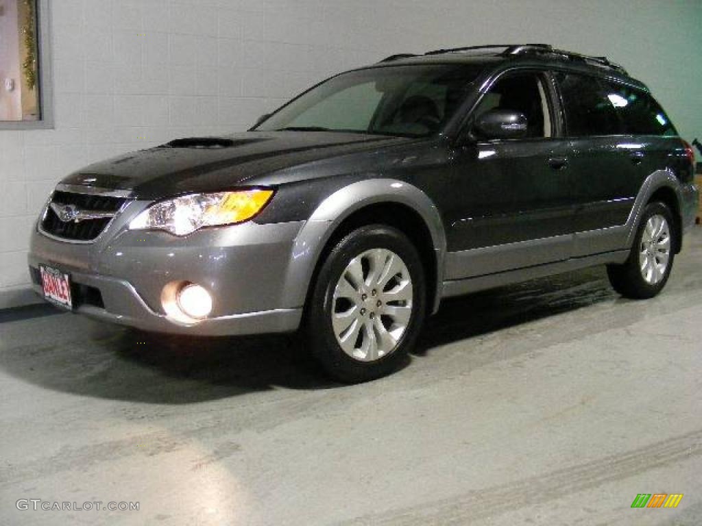2009 Outback 2.5XT Limited Wagon - Diamond Gray Metallic / Off Black photo #1