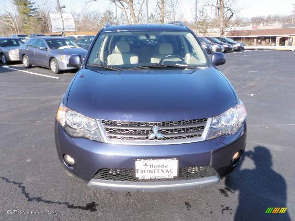 2007 Outlander XLS 4WD - Deep Blue Metallic / Beige photo #3