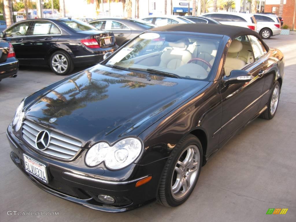 2004 CLK 500 Cabriolet - Mocha Black Metallic / Stone photo #7