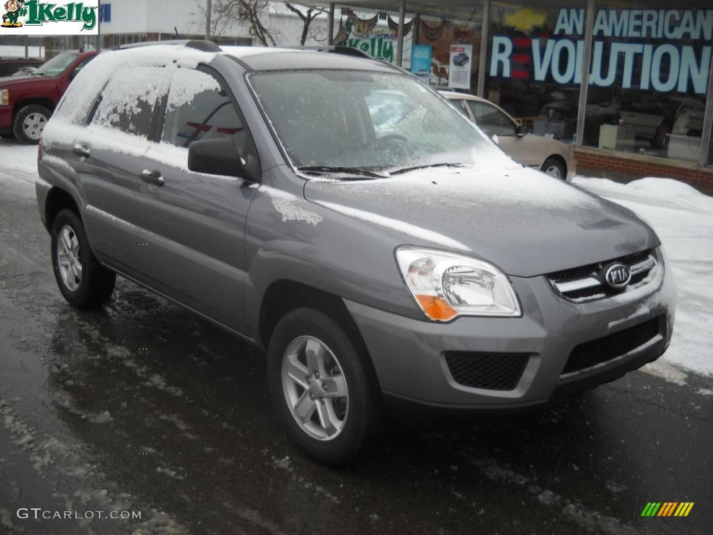 2009 Sportage LX V6 4x4 - Steel Silver / Black photo #1