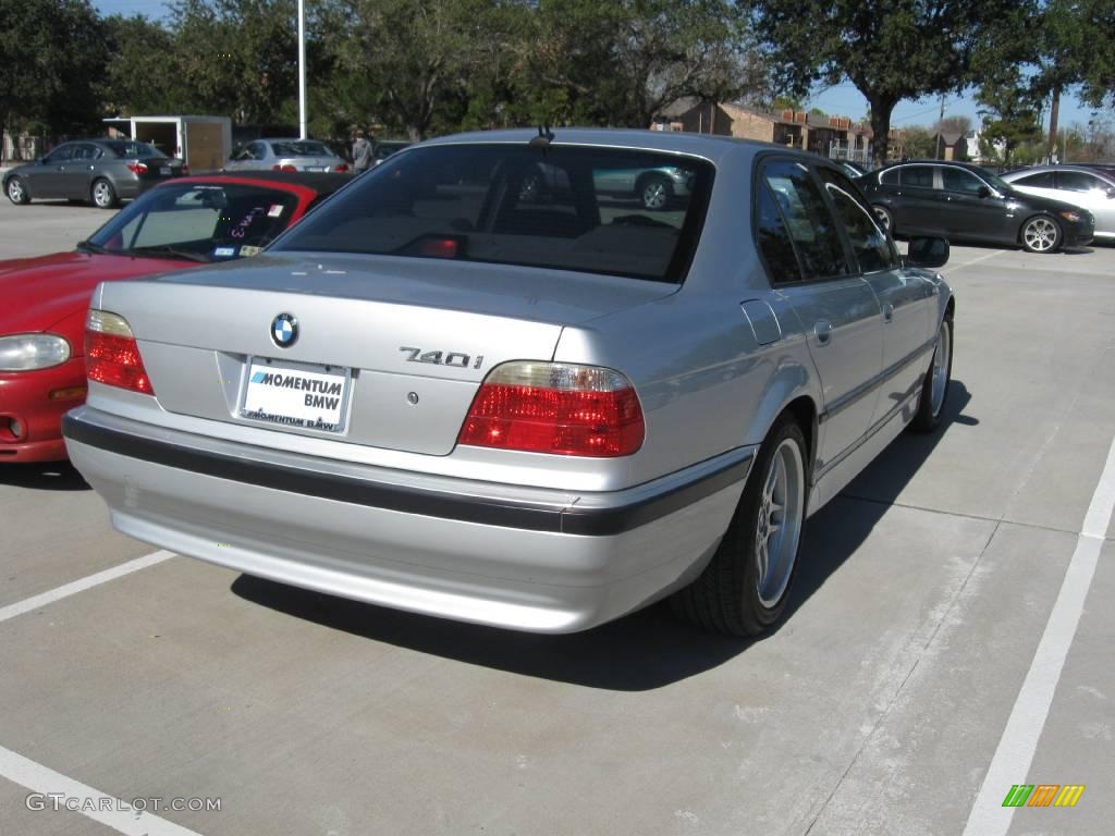 2001 7 Series 740i Sedan - Titanium Silver Metallic / Black photo #3