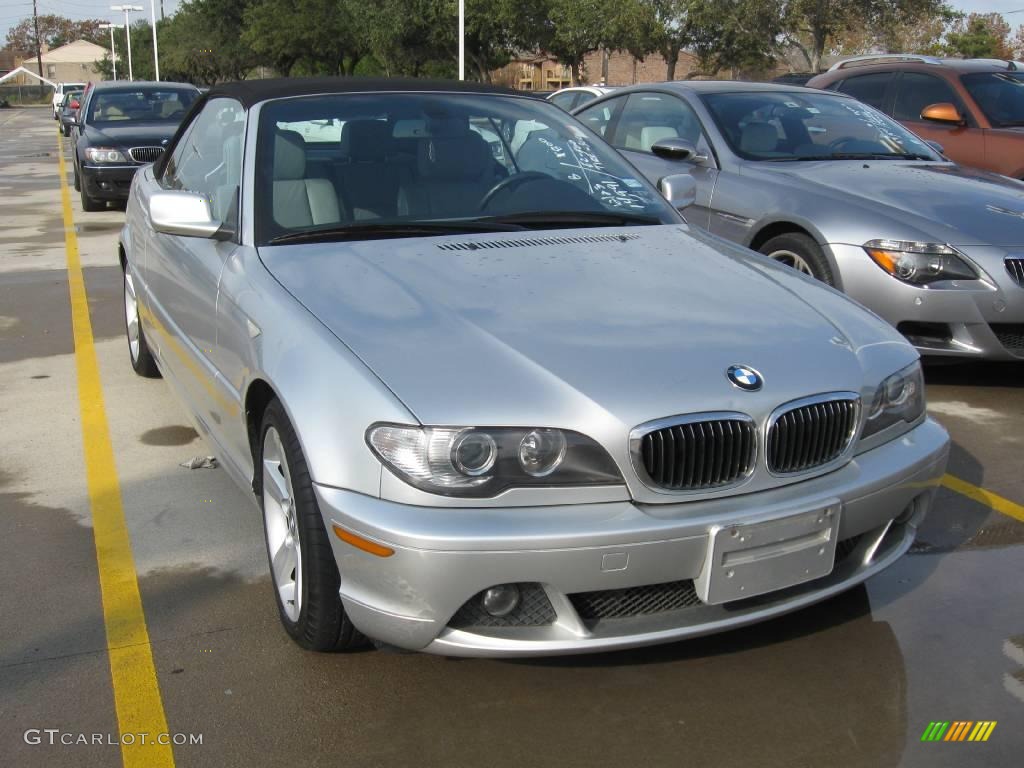 2004 3 Series 325i Convertible - Titanium Silver Metallic / Grey photo #4