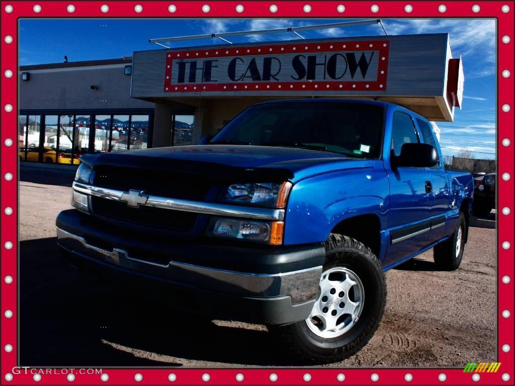 2004 Silverado 1500 LS Extended Cab 4x4 - Arrival Blue Metallic / Medium Gray photo #1