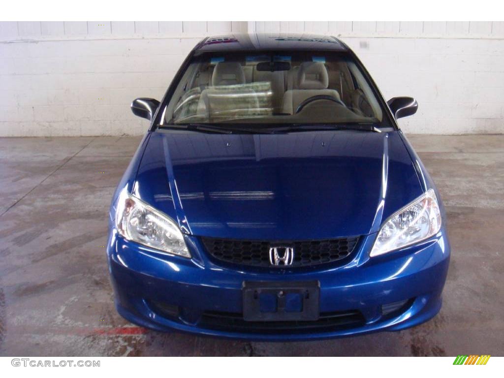 2005 Civic LX Coupe - Fiji Blue Pearl / Ivory photo #11