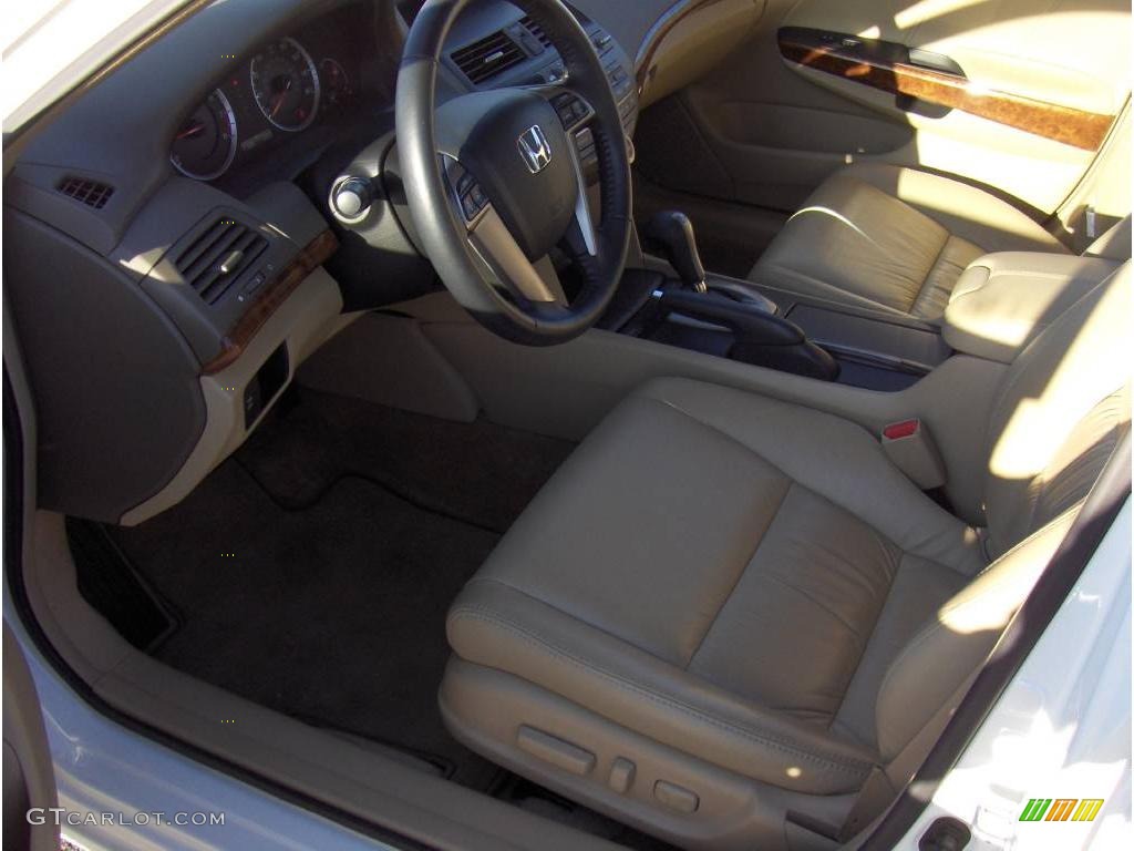 2009 Accord EX-L V6 Sedan - White Diamond Pearl / Ivory photo #6