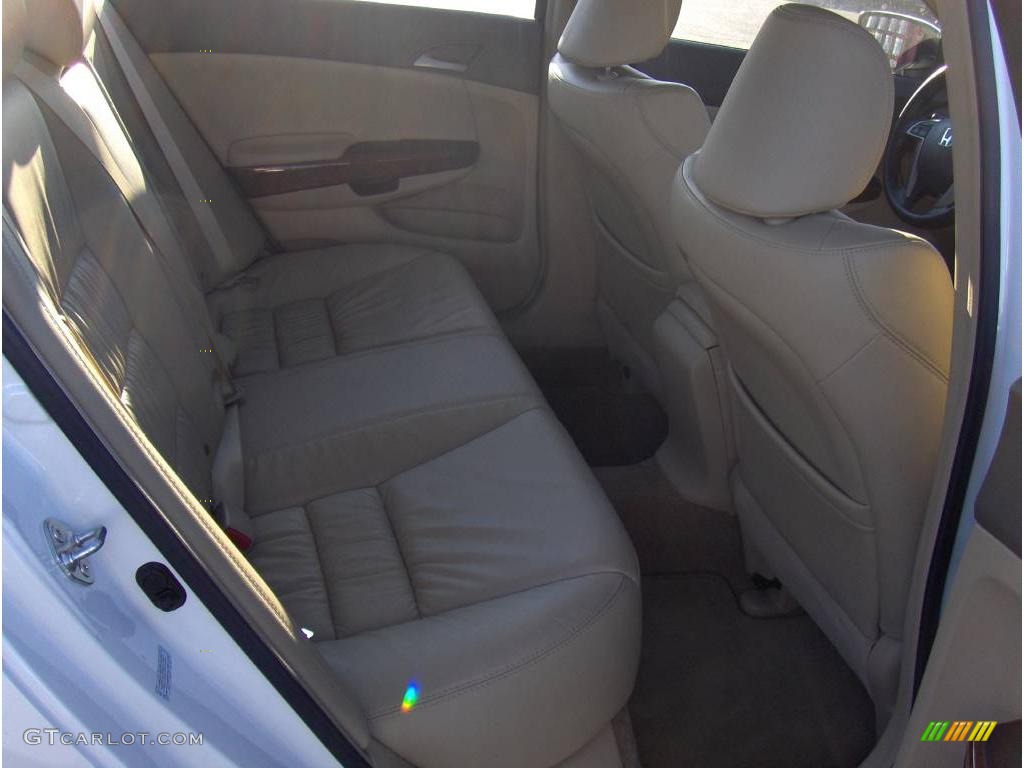 2009 Accord EX-L V6 Sedan - White Diamond Pearl / Ivory photo #8