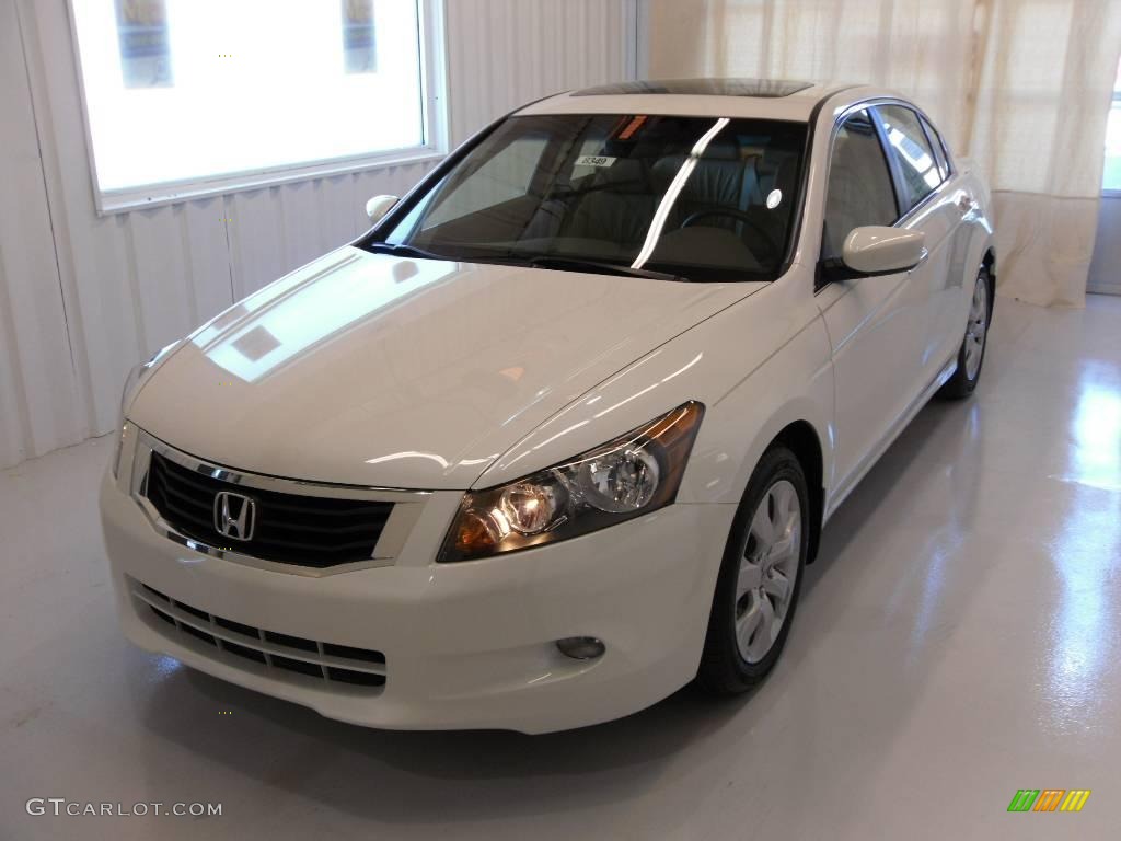 2010 Accord EX-L V6 Sedan - White Diamond Pearl / Ivory photo #1