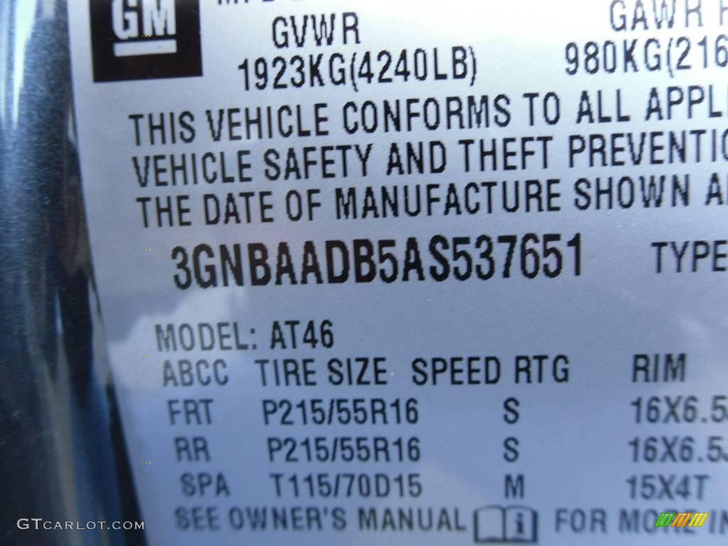 2010 HHR LS - Cyber Gray Metallic / Gray photo #11