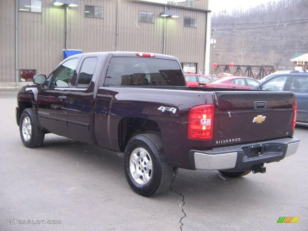 2009 Silverado 1500 LT Extended Cab 4x4 - Dark Cherry Red Metallic / Ebony photo #4