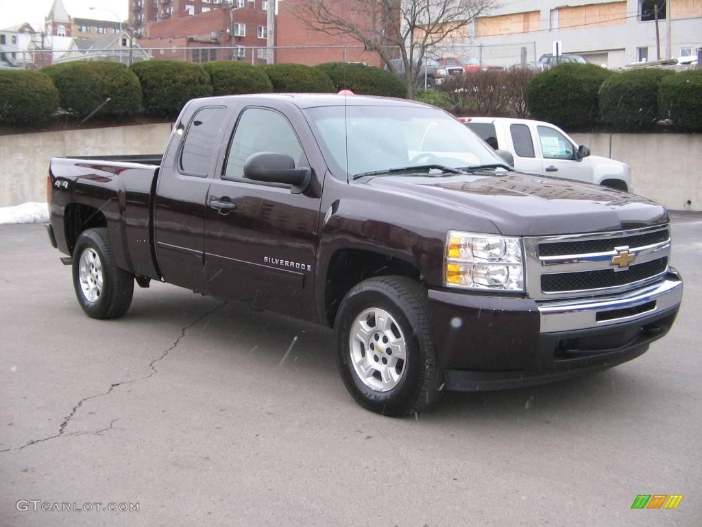 2009 Silverado 1500 LT Extended Cab 4x4 - Dark Cherry Red Metallic / Ebony photo #8