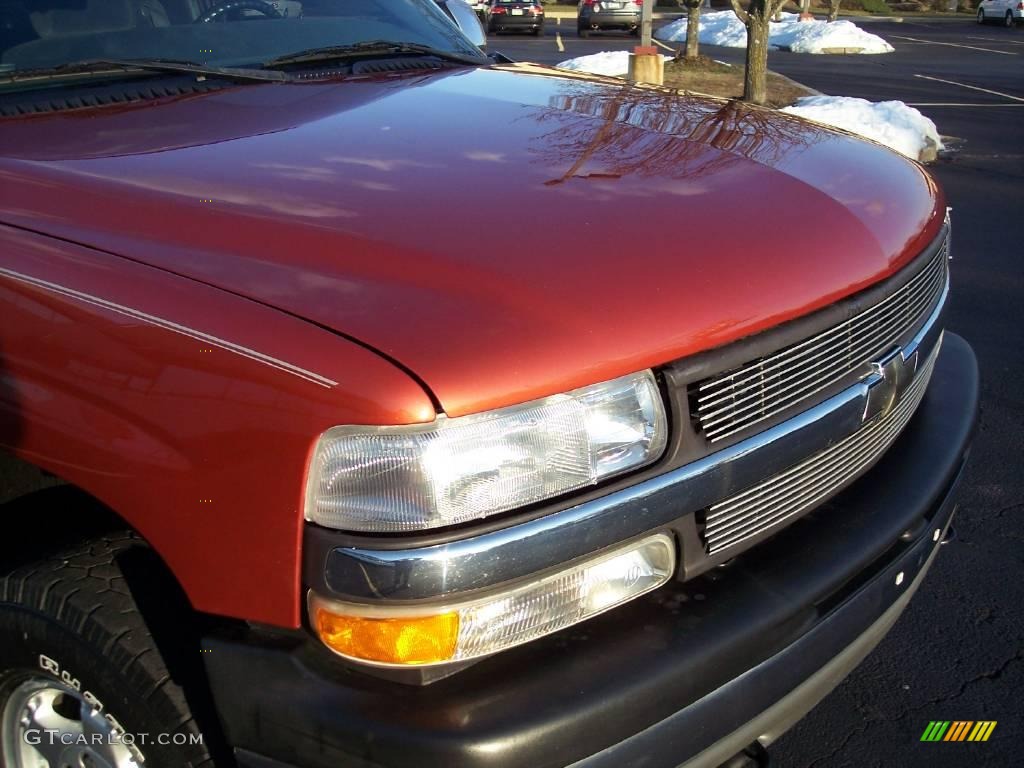 2001 Silverado 1500 LS Extended Cab 4x4 - Sunset Orange Metallic / Graphite photo #9