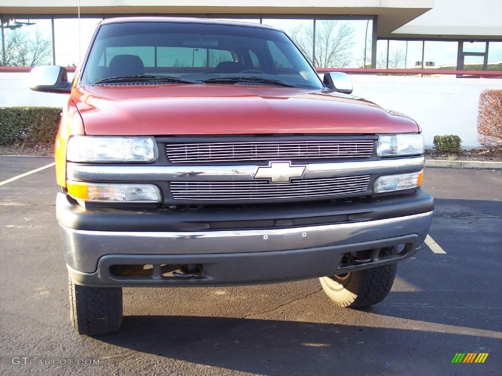 2001 Silverado 1500 LS Extended Cab 4x4 - Sunset Orange Metallic / Graphite photo #21