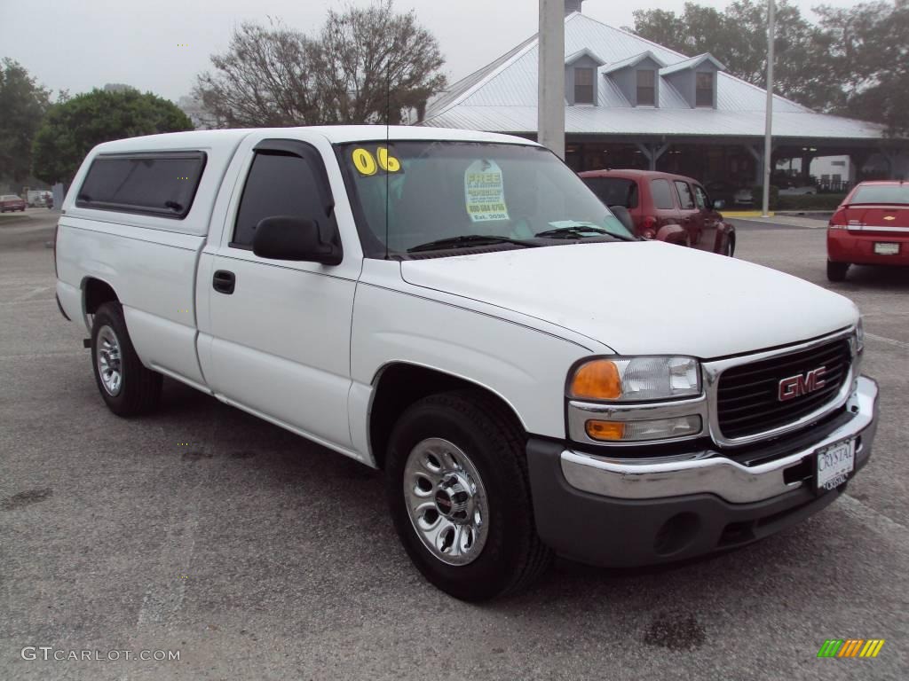 2006 Sierra 1500 Regular Cab - Summit White / Dark Pewter photo #9