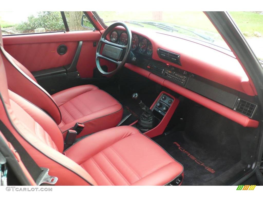 Red Interior 1987 Porsche 911 Slant Nose Turbo Coupe Photo #24169334