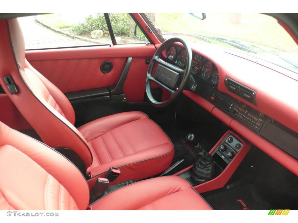 1987 911 Slant Nose Turbo Coupe - Black / Red photo #22