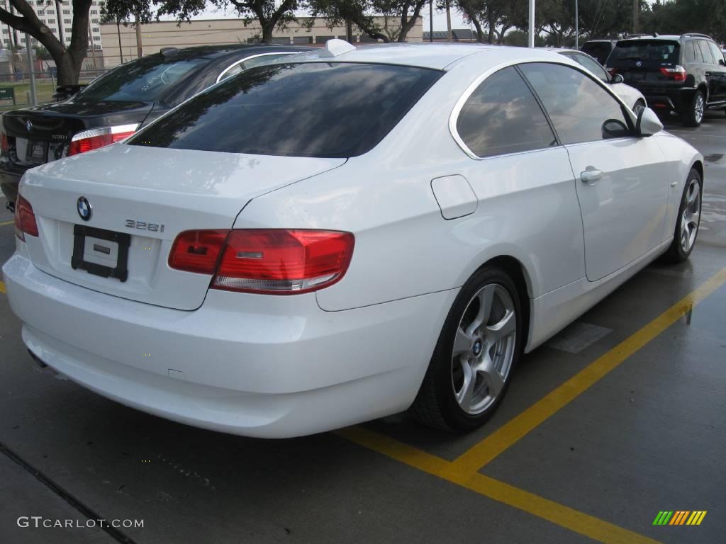 2007 3 Series 328i Coupe - Alpine White / Beige photo #3