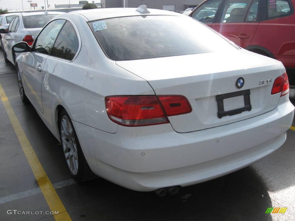 2007 3 Series 328i Coupe - Alpine White / Beige photo #2