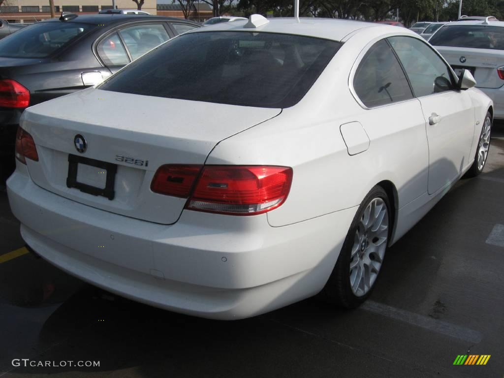 2007 3 Series 328i Coupe - Alpine White / Beige photo #3