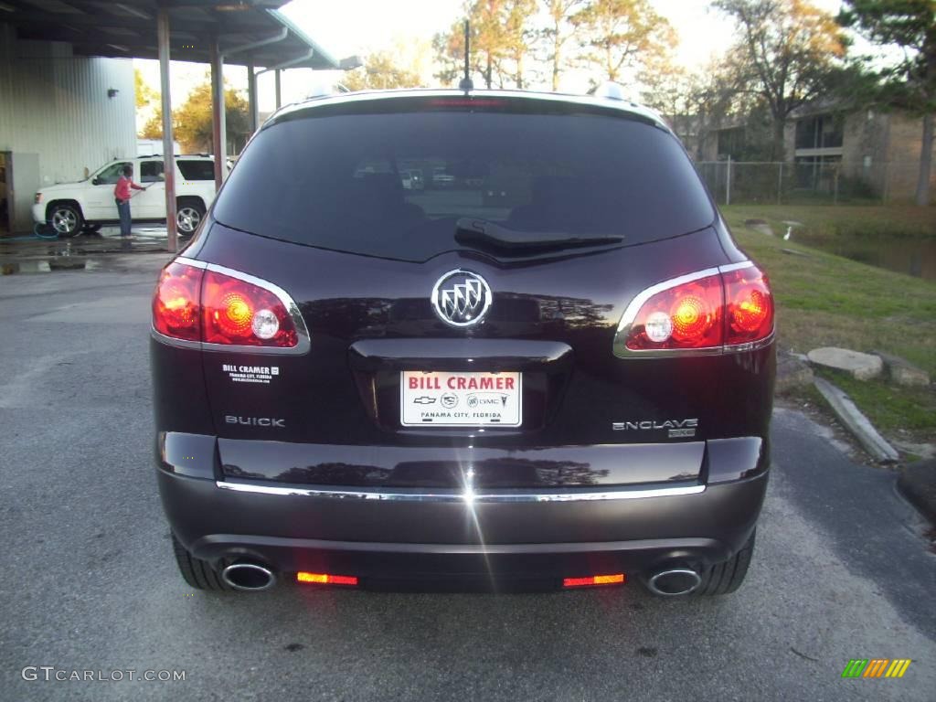 2009 Enclave CXL AWD - Dark Crimson Metallic / Dark Titanium/Titanium photo #3