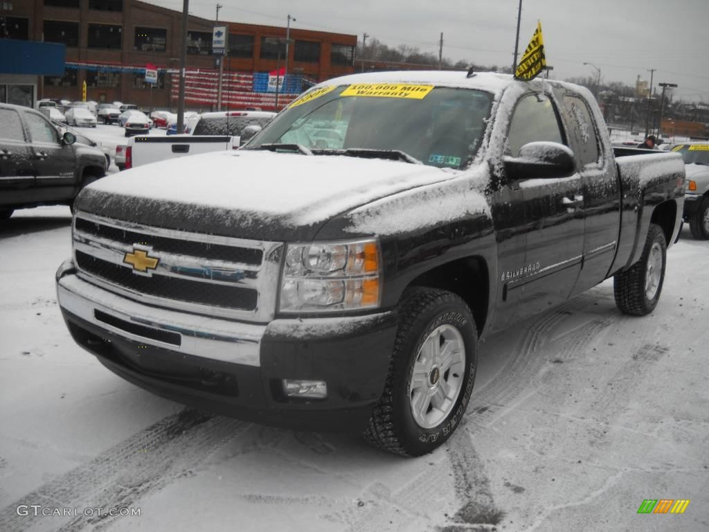 2009 Silverado 1500 LT Extended Cab 4x4 - Black / Ebony photo #18