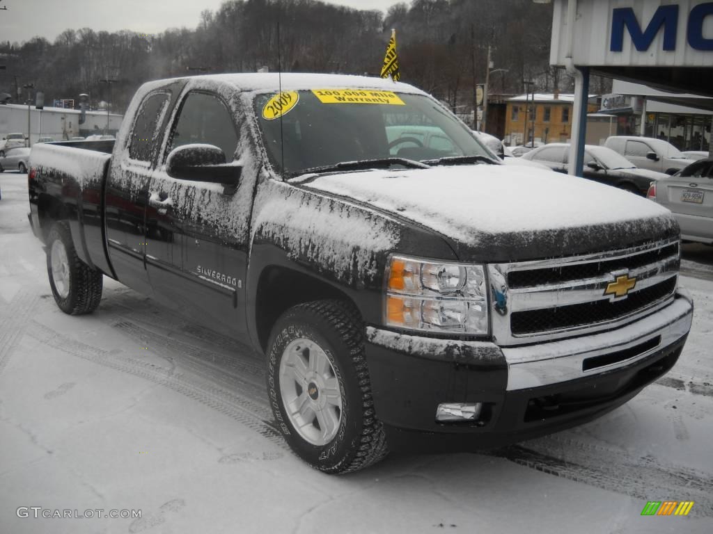 2009 Silverado 1500 LT Extended Cab 4x4 - Black / Ebony photo #20