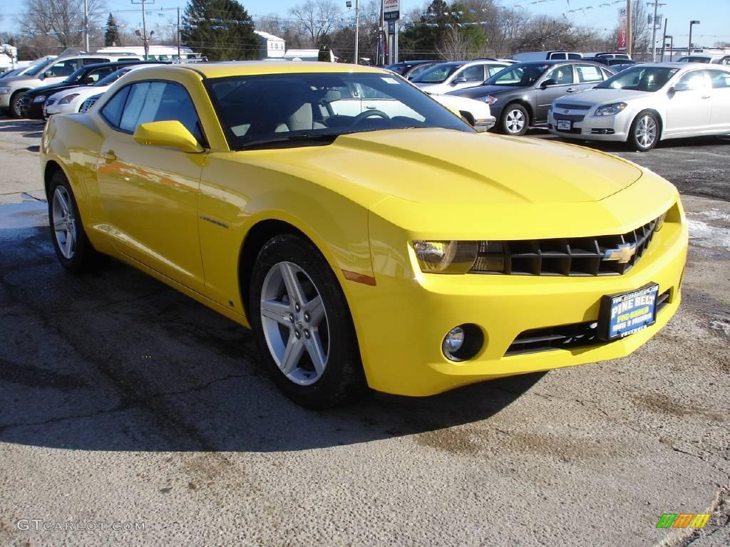 2010 Camaro LT Coupe - Rally Yellow / Gray photo #3