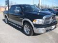 2010 Brilliant Black Crystal Pearl Dodge Ram 1500 Laramie Crew Cab  photo #3