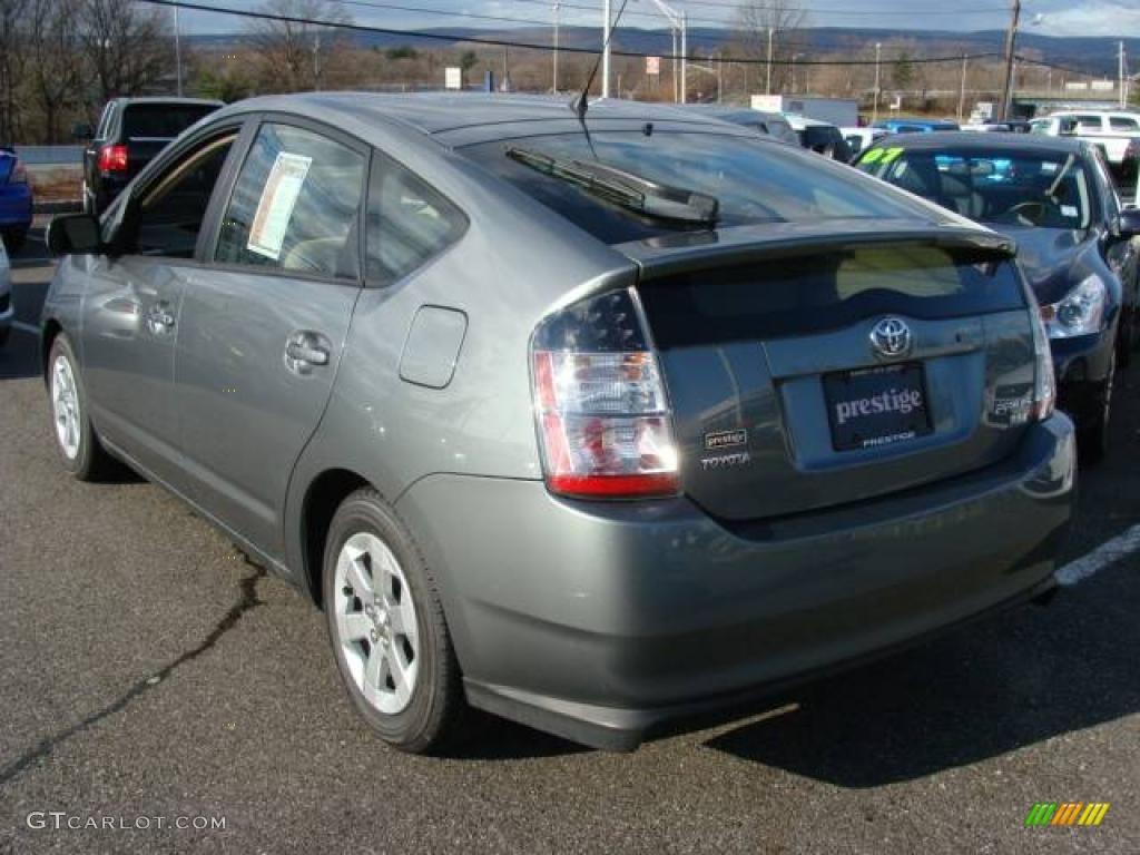 2005 Prius Hybrid - Tideland Gray Green Pearl / Ivory/Brown photo #4