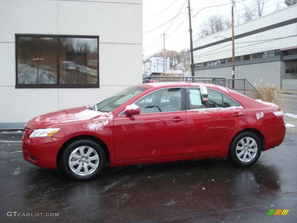 2007 Camry XLE V6 - Barcelona Red Metallic / Bisque photo #1