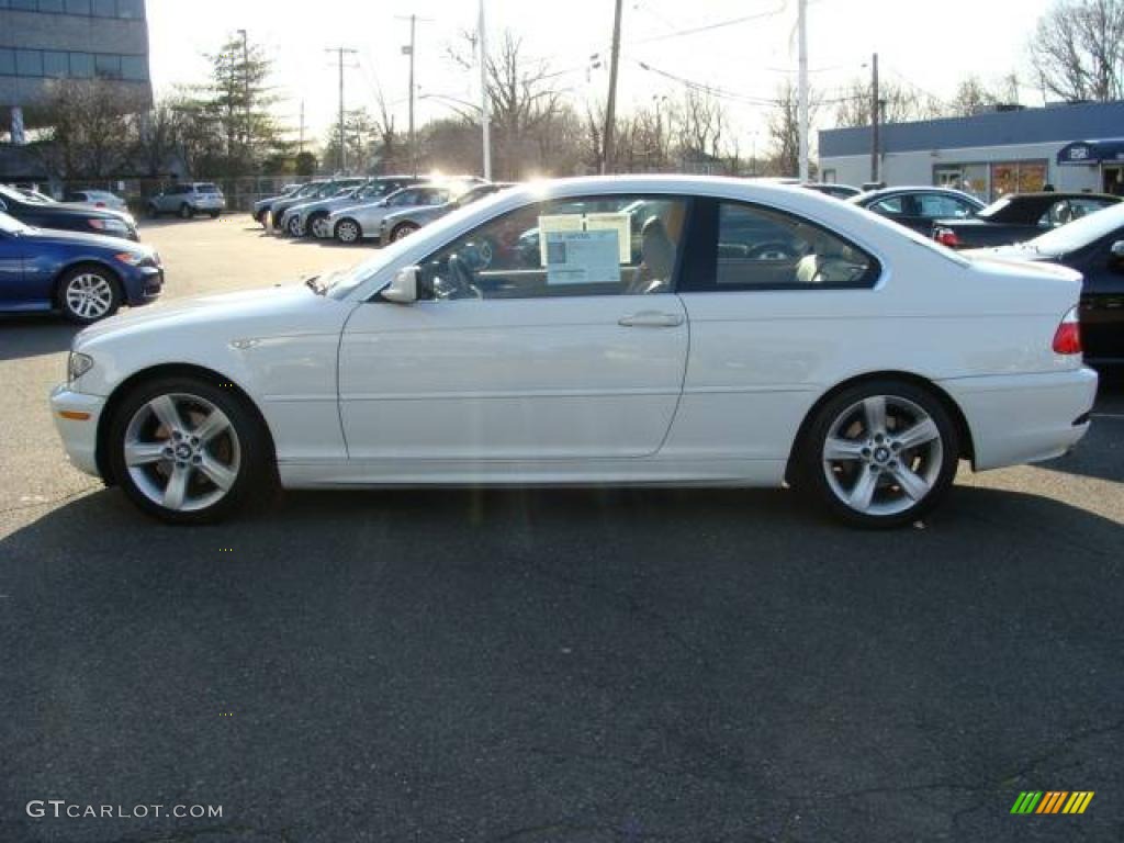 2006 3 Series 325i Coupe - Alpine White / Sand photo #5