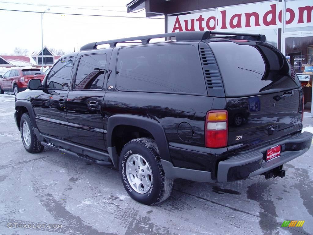 2002 Suburban 1500 Z71 4x4 - Onyx Black / Tan photo #5