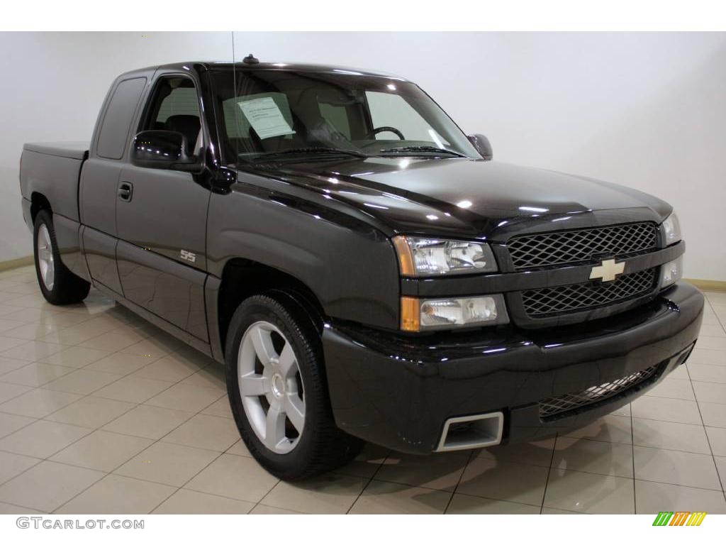 2003 Silverado 1500 SS Extended Cab AWD - Black / Dark Charcoal photo #1