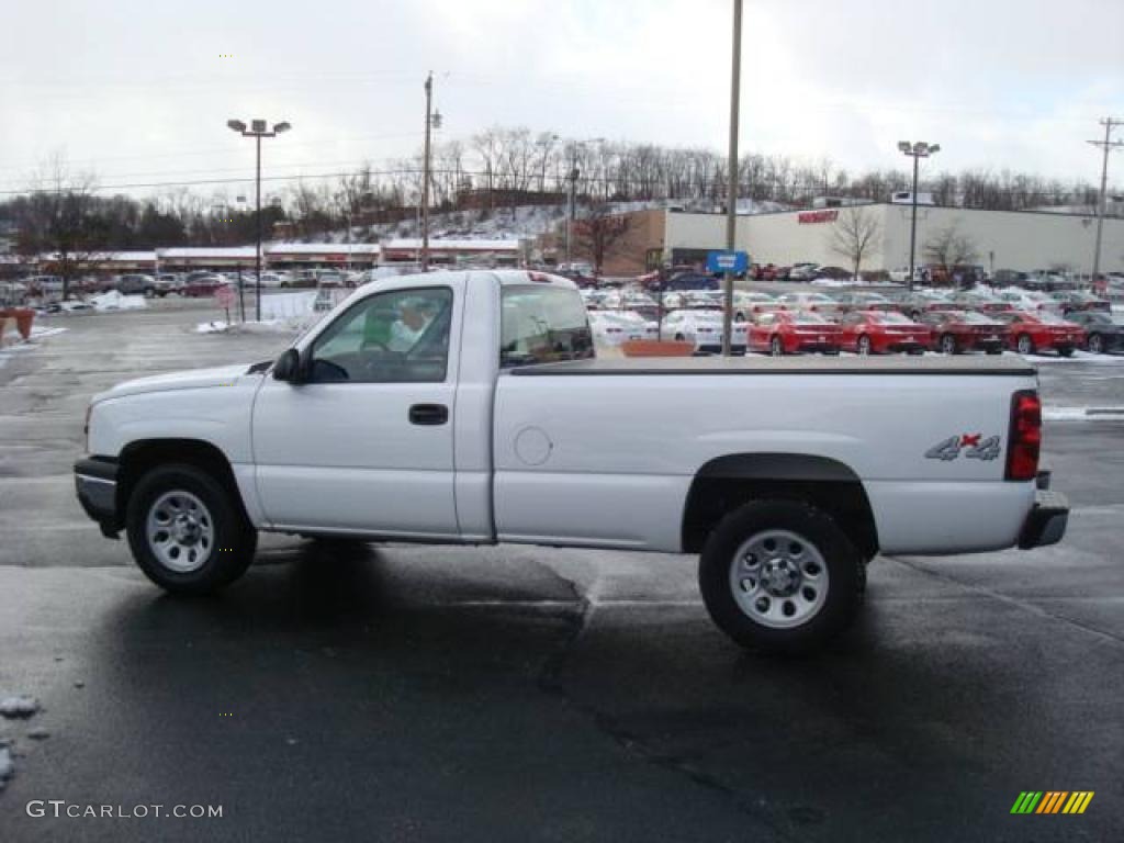 2006 Silverado 1500 LS Regular Cab 4x4 - Summit White / Dark Charcoal photo #6