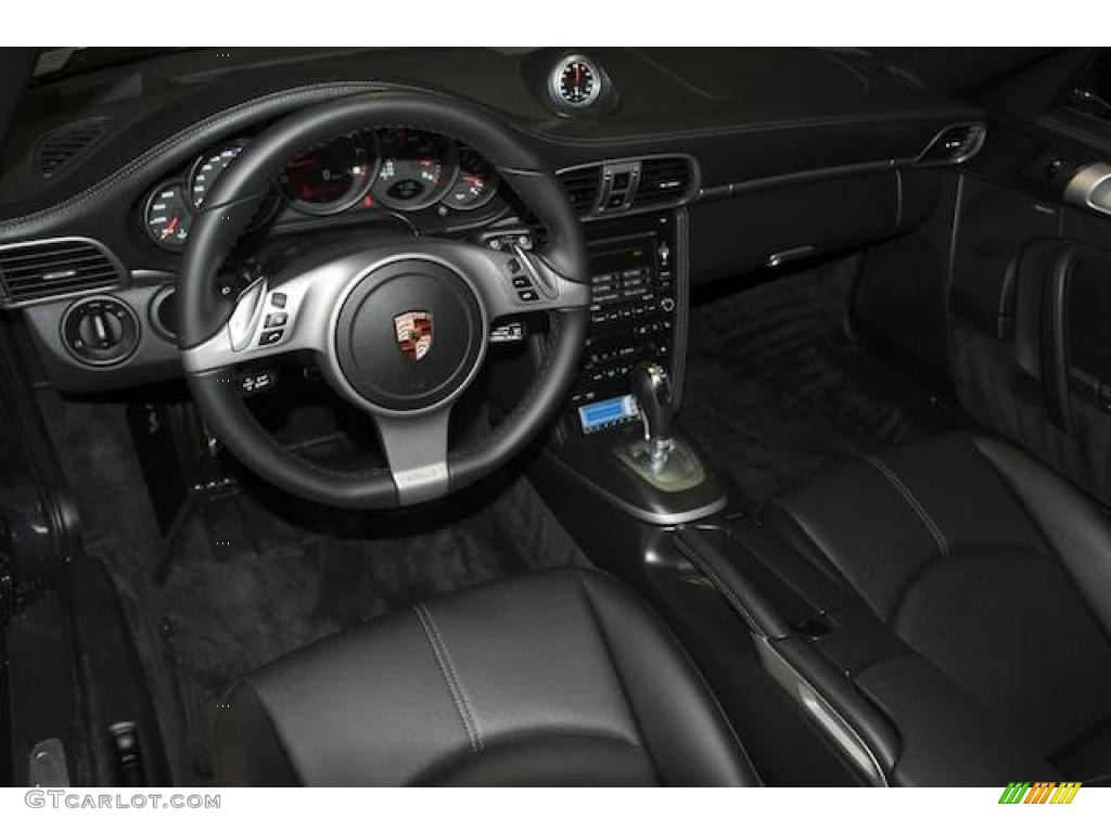 2009 911 Carrera 4 Cabriolet - Atlas Grey Metallic / Black photo #6