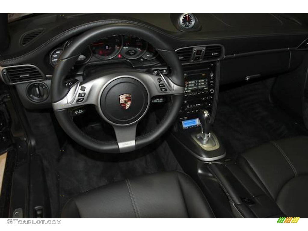 2009 911 Carrera 4 Cabriolet - Atlas Grey Metallic / Black photo #15