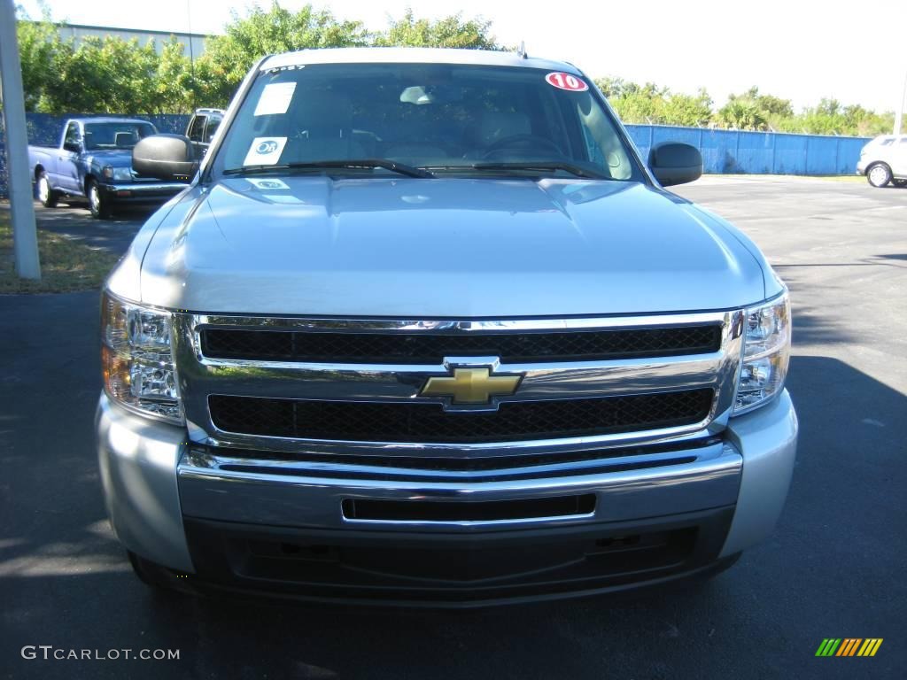 2010 Silverado 1500 LT Crew Cab - Sheer Silver Metallic / Light Titanium/Ebony photo #2