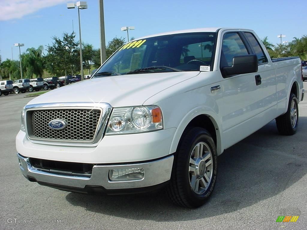 2005 F150 Lariat SuperCab - Oxford White / Black photo #8