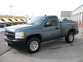 2008 Blue Granite Metallic Chevrolet Silverado 1500 Work Truck Regular Cab 4x4  photo #3