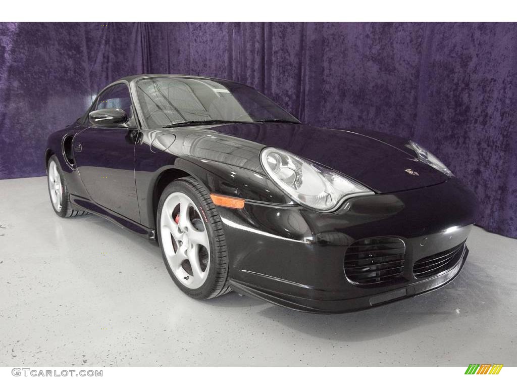 2004 911 Turbo Cabriolet - Black / Black photo #1