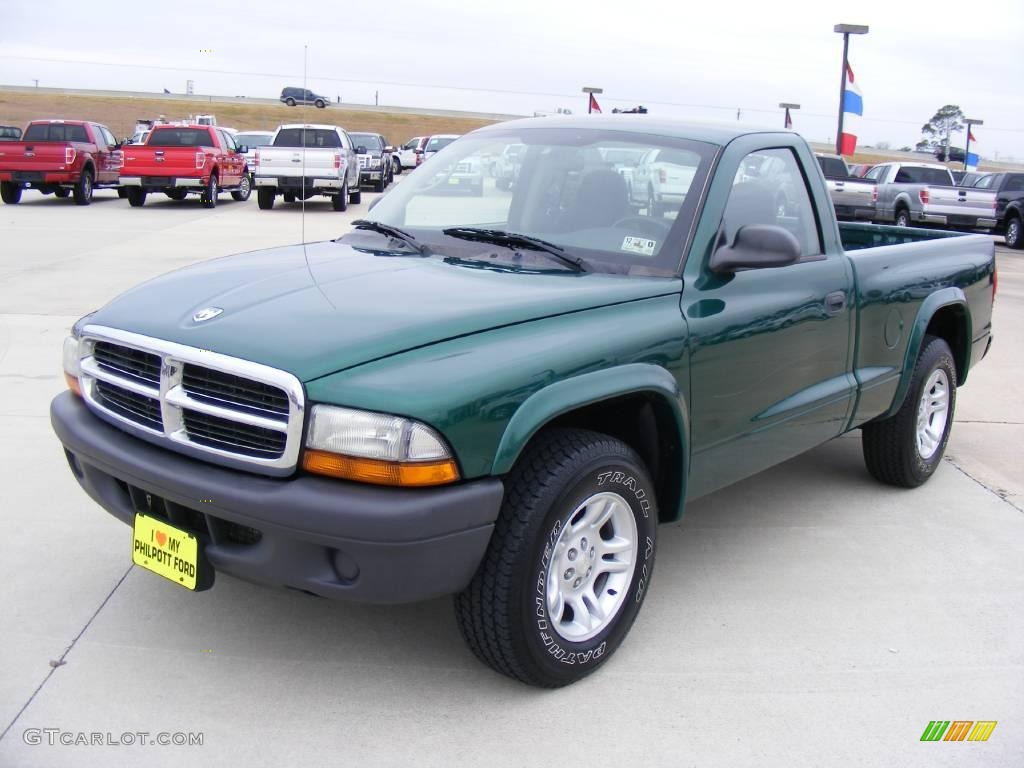 2004 Dakota SXT Regular Cab - Timberline Green Pearl / Dark Slate Gray photo #7