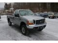 2001 Silver Metallic Ford F250 Super Duty XLT Regular Cab 4x4  photo #13