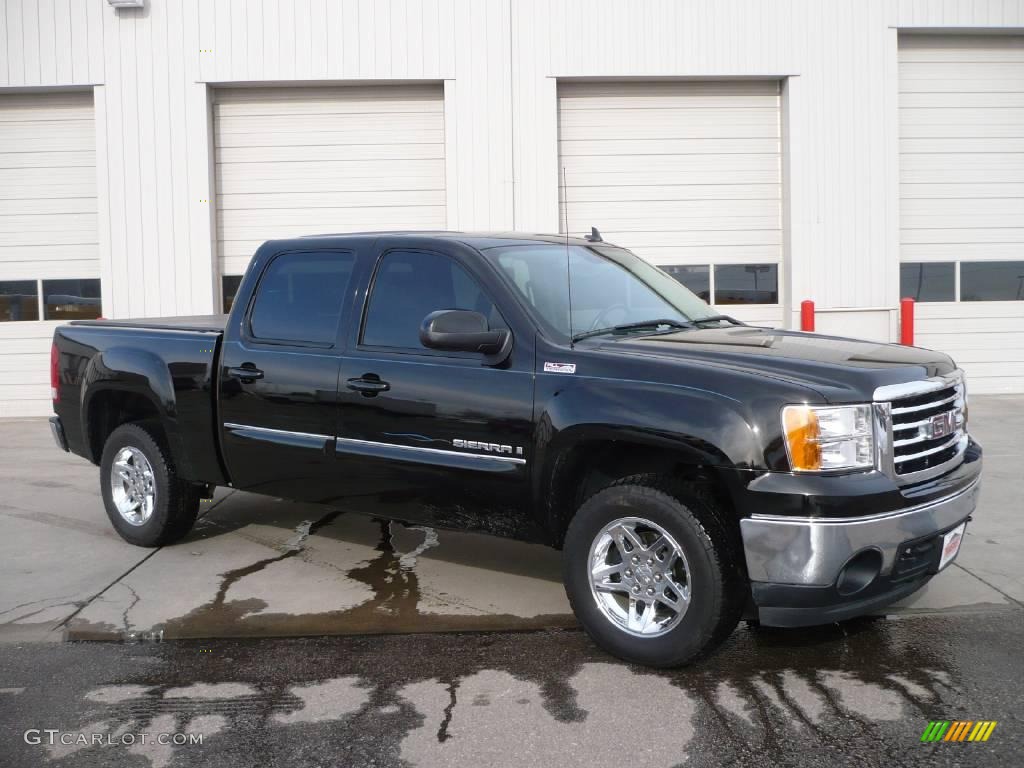 2008 Sierra 1500 SLT Crew Cab 4x4 - Onyx Black / Ebony photo #1