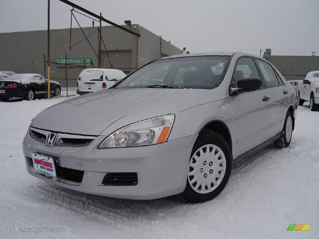 2007 Accord Value Package Sedan - Alabaster Silver Metallic / Gray photo #1